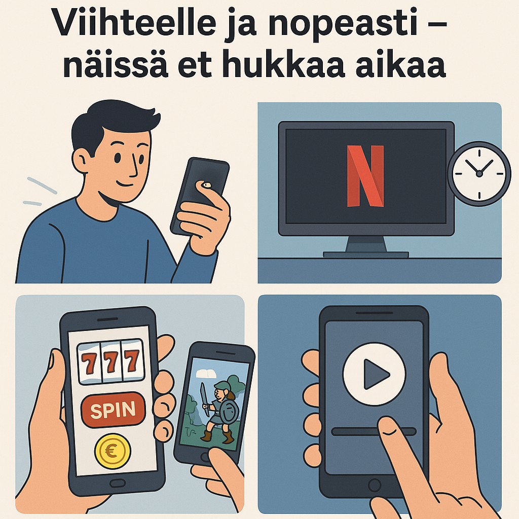 Viihteelle ja nopeasti - näissä et hukkaa aikaa